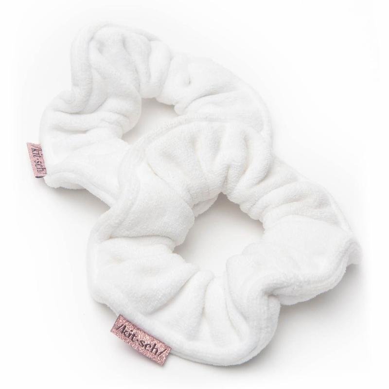 Patented Microfiber Towel Scrunchies - White