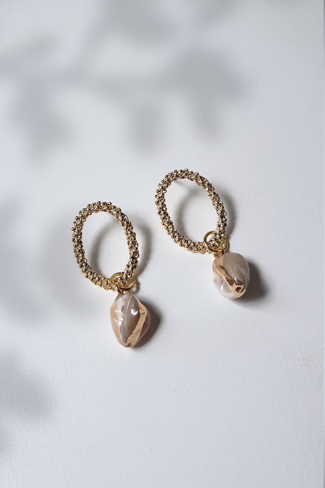 Marble Stone's Bold Antique Titanium Earrings