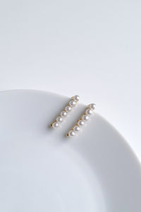 Pearl Line Earrings