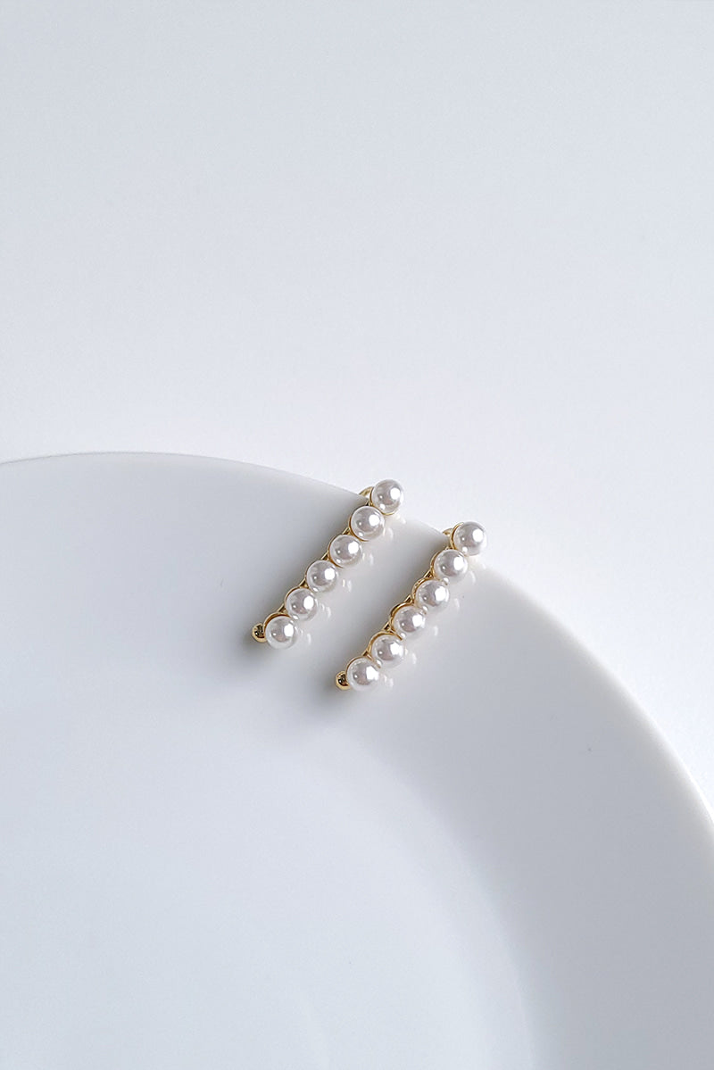 Pearl Line Earrings