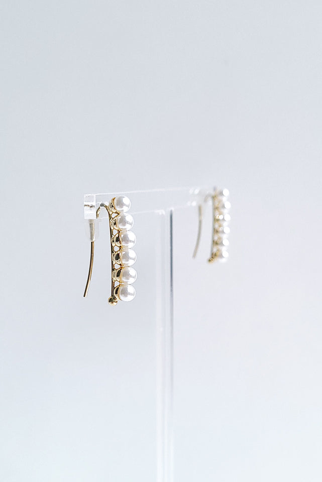 Pearl Line Earrings