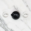 3pc Silicone Travel Jar Set - Black / White marble