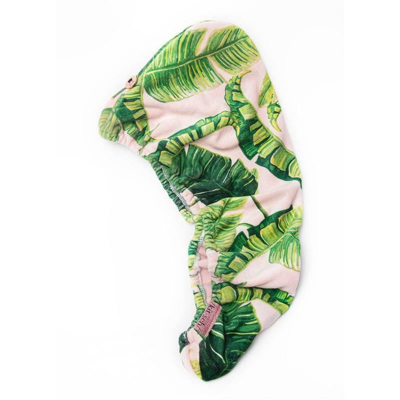 Microfiber Hair Towel - Palm Print