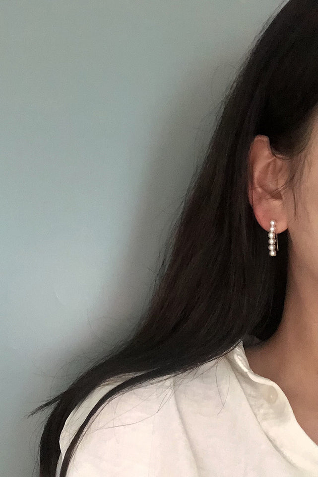 Pearl Line Earrings