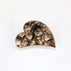 Heart Hair Claw Clip -Brown