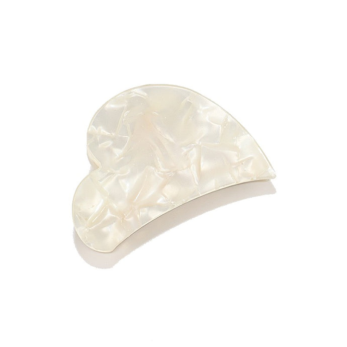 Heart Hair Claw Clip-white