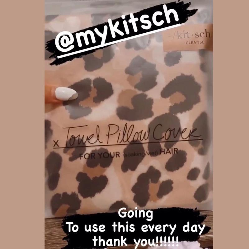 Hair Towel Kitsch Microfiber Towel Pillow Cover Towel Pillow Cover