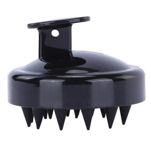 Soft silicon Hair Scalp Massager Shampoo Brush- Black