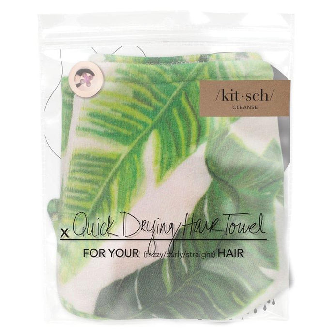 Microfiber Hair Towel - Palm Print