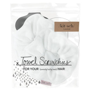 Patented Microfiber Towel Scrunchies - White