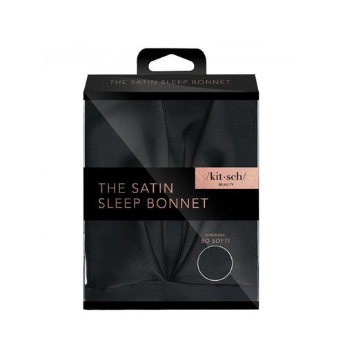 Satin Sleep Bonnet - Black