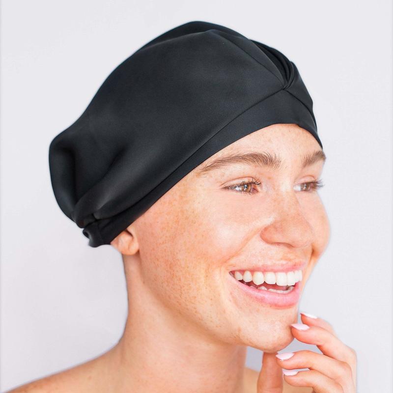 Satin Sleep Bonnet - Black