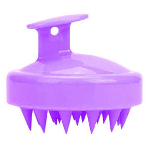 Soft silicon Hair Scalp Massager Shampoo Brush- Purple